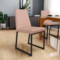 Kit 08 Cadeiras Sala De Jantar Preto L02 Rosê - 13