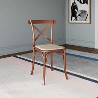 Par Cadeira Katrina Cobre Assento Bege Asturias - Cor: Marrom - 4