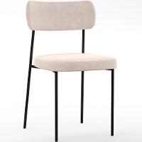 Kit 02 Cadeiras Para Sala De Jantar L02 Suede Bege - 13