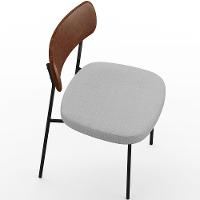 Kit 02 Cadeiras Sala De Jantar L02 Marrom Cinza