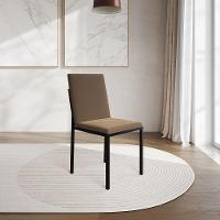 Kit 2 Cadeiras De Jantar Estofadas Mônaco Veludo Marrom - Cor: Preto - 4