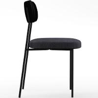 Kit 02 Cadeiras Sala De Jantar L02 Preto Chumbo - 3