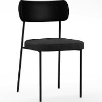 Kit 02 Cadeiras Sala De Jantar L02 Preto Chumbo - 8