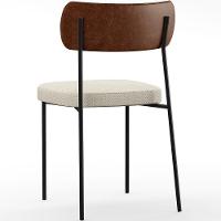 Kit 02 Cadeiras Sala De Jantar L02 Marrom Champagne