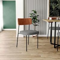 Kit 04 Cadeiras Sala De Jantar L02 Camel Cinza Escuro - 7