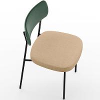 Kit 04 Cadeiras Sala De Jantar L02 Verde Musgo Bege Escuro - 2