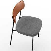 Cadeira Para Sala De Jantar Melina L02 Camel Cinza Escuro - 3