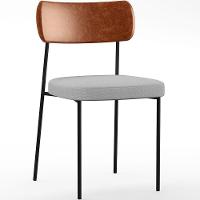 Cadeira Para Sala De Jantar Melina L02 Camel Cinza - 1