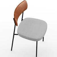 Cadeira Para Sala De Jantar Melina L02 Camel Cinza - 2