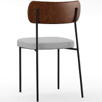 Cadeira Para Sala De Jantar Melina L02 Marrom Cinza - 7