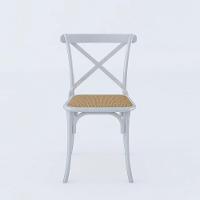 Kit 10 Cadeiras Cross Katrina X Branca Assento Bege Aço Asturias - 3