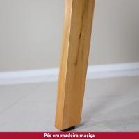Conjunto 2 Cadeiras Estofadas Com Pés Em Madeira Eloá Henn Nature Com Marrom Amêndoa - 3