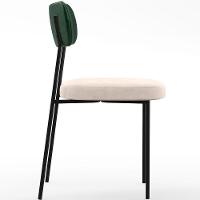 Kit 02 Cadeiras Sala De Jantar L02 Verde Musgo Suede Bege