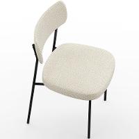 Cadeira Estofada Para Sala De Jantar Melina L02 Champagne - 6