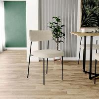 Cadeira Estofada Para Sala De Jantar Melina L02 Champagne - 7