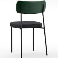 Kit 02 Cadeiras Sala De Jantar L02 Verde Musgo Chumbo