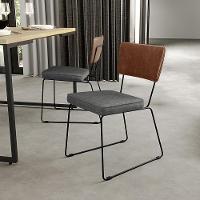 Kit 04 Cadeiras L02 Couríssimo Marrom Linho Cinza Escuro - 17