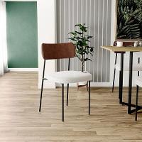 Kit 06 Cadeiras Para Sala De Jantar L02 Marrom Bouclê Creme - 7