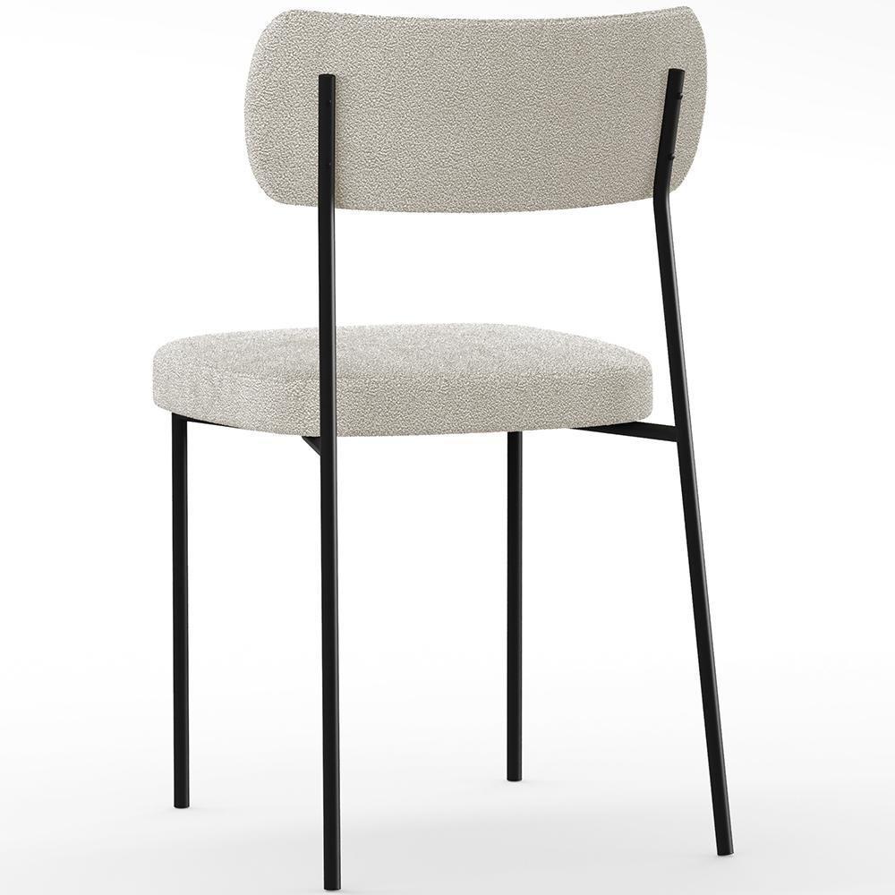 Kit 06 Cadeiras Para Sala De Jantar L02 Bouclê Creme - 3