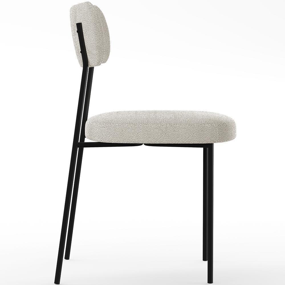 Kit 06 Cadeiras Para Sala De Jantar L02 Bouclê Creme - 4