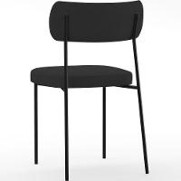 Kit 06 Cadeiras Para Sala De Jantar L02 Suede Preto - 2