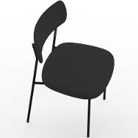 Kit 06 Cadeiras Para Sala De Jantar L02 Suede Preto - 3