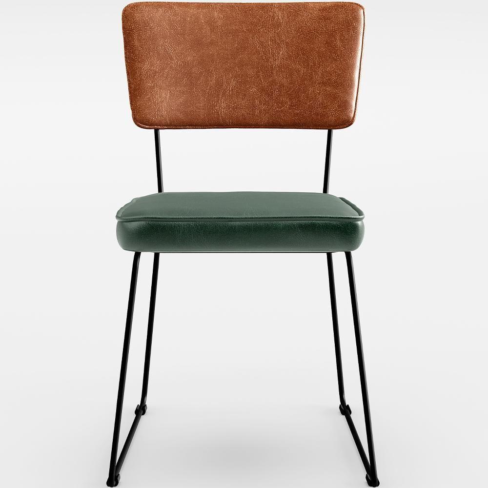 Kit 04 Cadeiras L02 Couríssimo Camel Facto Verde Musgo - 6