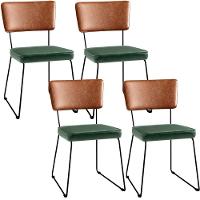 Kit 04 Cadeiras L02 Couríssimo Camel Facto Verde Musgo - 1