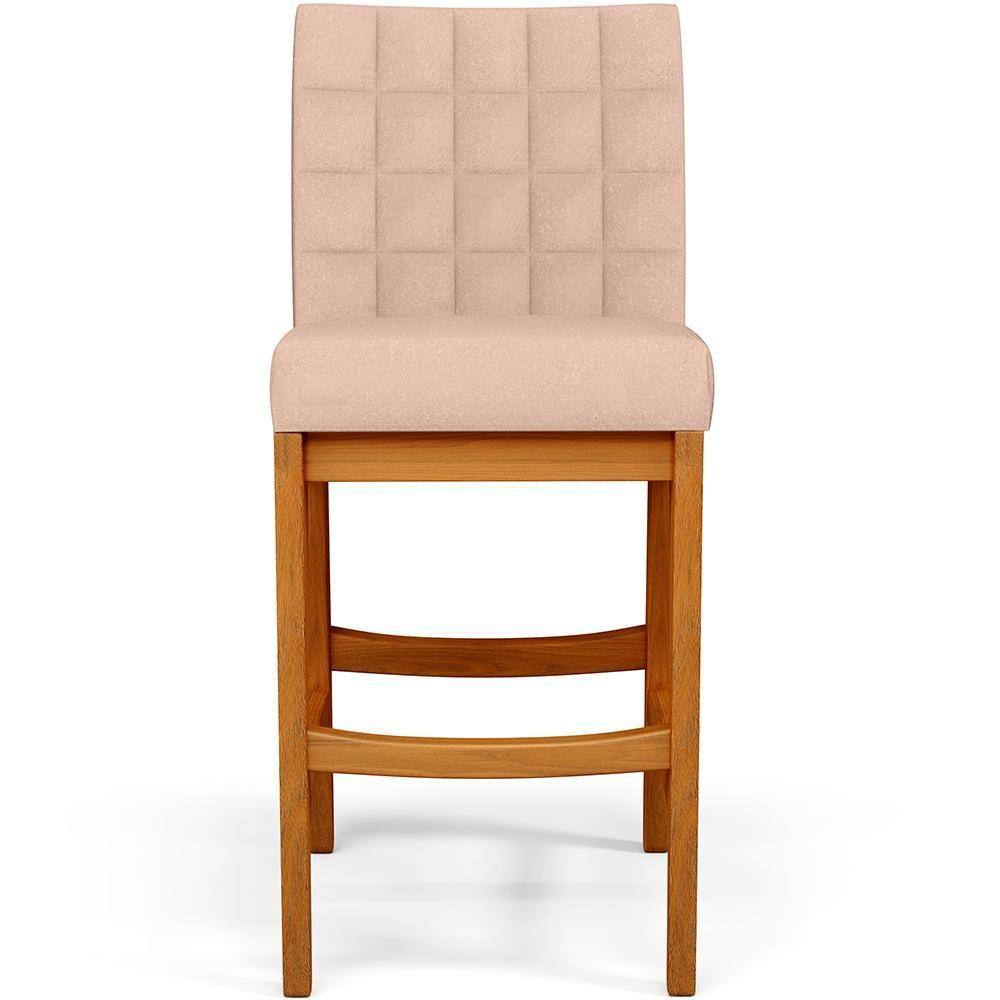 Kit 05 Banquetas Baixa Cozinha Bancada Sala Jantar L02 Rosê - 4