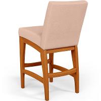 Kit 05 Banquetas Baixa Cozinha Bancada Sala Jantar L02 Rosê - 2