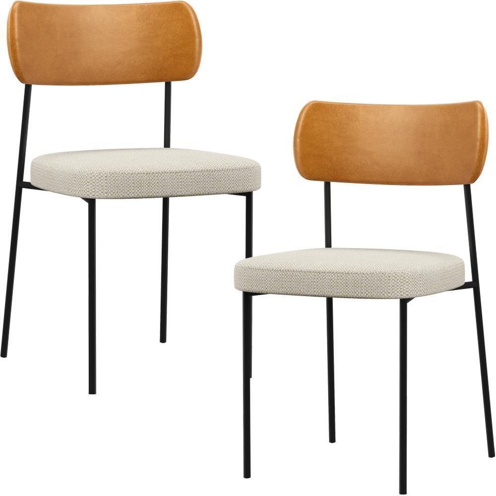 Kit 02 Cadeiras Sala De Jantar L02 Whisky Champagne - 1