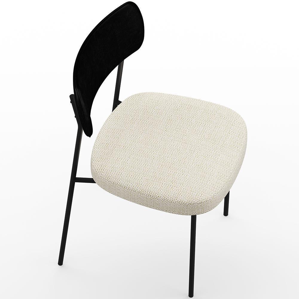 Kit 06 Cadeiras Para Sala De Jantar L02 Preto Champagne - 2