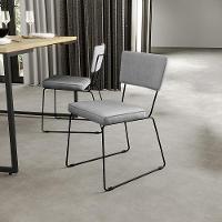 Kit 8 Cadeiras Estofada Para Sala De Jantar Base Aço Cinza - 9