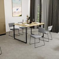 Kit 8 Cadeiras Estofada Para Sala De Jantar Base Aço Cinza - 10