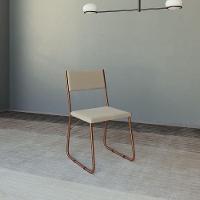 Kit 6 Cadeiras De Jantar Estofadas Angra - Cobre E Bege - Cor: Marrom - 4