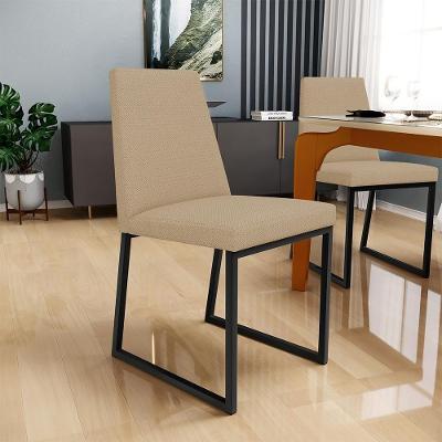 Kit 06 Cadeiras Sala De Jantar L02 Bege Escuro