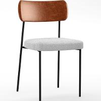 Kit 04 Cadeiras Sala De Jantar L02 Camel Bouclê Cinza - 8