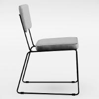 Kit 6 Cadeiras Estofada Para Sala De Jantar Base Aço Cinza