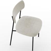 Kit 02 Cadeiras Para Sala De Jantar L02 Bouclê Creme - 2