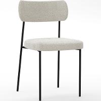 Kit 02 Cadeiras Para Sala De Jantar L02 Bouclê Creme - 8