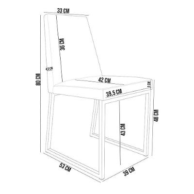 Kit 06 Cadeiras Sala De Jantar L02 Champagne