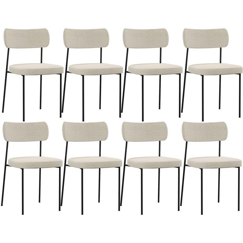 Kit 08 Cadeiras Sala De Jantar L02 Champagne - 1