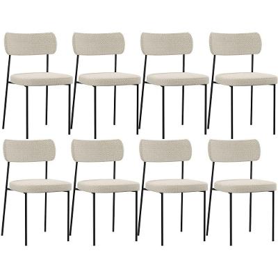 Kit 08 Cadeiras Sala De Jantar L02 Champagne