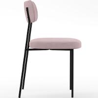 Kit 06 Cadeiras Para Sala De Jantar L02 Suede Rosê