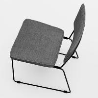 Kit 04 Cadeiras Base Em Aço Allana L02 Cinza Escuro - 2