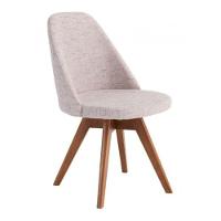 Kit 8 Cadeiras Giratória Para Sala De Jantar-Linho Bege