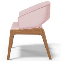 Cadeira De Jantar E Estar Living Estofada Lince L02 Linho Rosê - Lyam Decor - 7