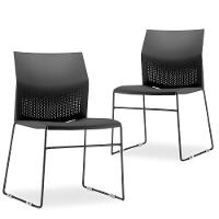 Kit 04 Cadeiras Empilhável Connect F02 Preto