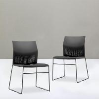 Kit 04 Cadeiras Empilhável Connect F02 Preto - 5