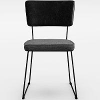 Kit 02 Cadeiras L02 Couríssimo Preto Linho Cinza Escuro - 5